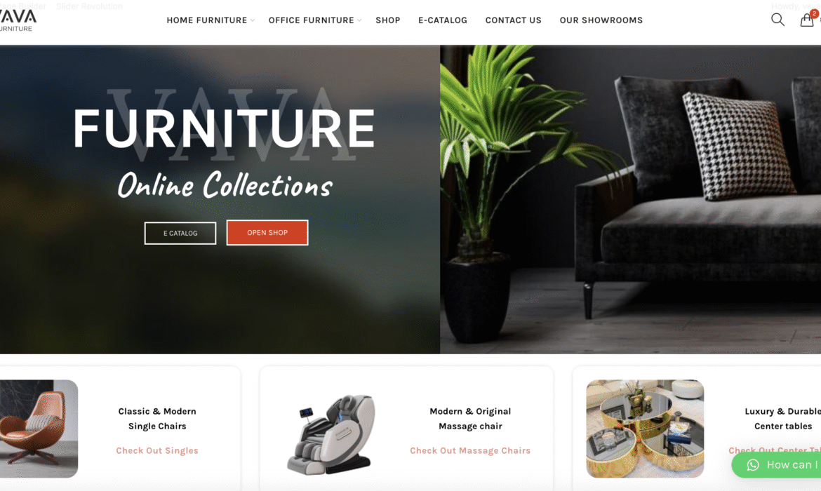 Marketing and website redesign for VAVA Furniture